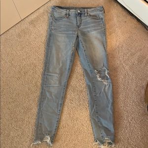 American Eagle super stretch distressed jeans